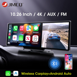 JMCQ-CamÃ©ra DVR de voiture, Carplay, Android Auto Prada Cam, camÃ©ra 4K, camÃ©ra avant 10.26x3840, camÃ©ra arriÃ¨re 2160 P, commande vocale, enregistreur GPS, objectif touristique, 1080 pouces small picture n° 1