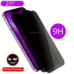 Protecteur d'Ã‰cran en Verre pour iPhone, Accessoire de Protection de la Vie PrivÃ©e pour les ModÃ¨les 14 Pro Max, 13, 12 Mini, 11 Pro, 15 Plus, 7, 8, 14 Plus, Poly XS Max, 2 PiÃ¨ces