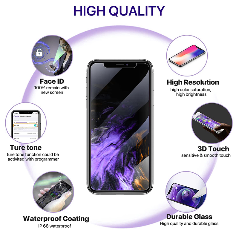 Ensemble Ã©cran tactile LCD OLED avec outils, pour iPhone X XS Max n° 4