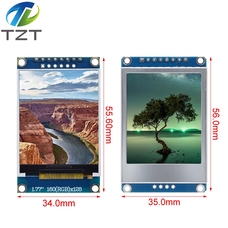 TZT-Ã‰cran LCD TFT 1.77 pouces, 128x160, 1.77 TFTÃ©ventuelles I, technologie de port sÃ©rie pour Ardu37UNO R3 n° 2