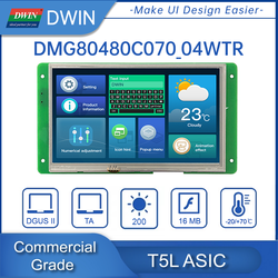 DWIN 7 pouces LCD Tech 800*480 RS232/TTL HMI Ã‰cran Tactile Commercial Smart UART TFT Affichage DMG80480C070-04W small picture n° 4