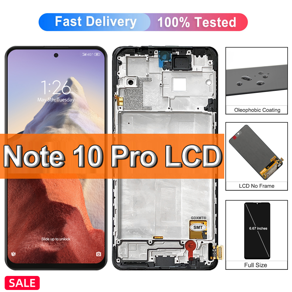 Ã‰cran Tactile LCD AMOLED de Remplacement avec Cadre, 6.67 Pouces, pour Xiaomi Redmi Note 10 Pro M210, 6G n° 1