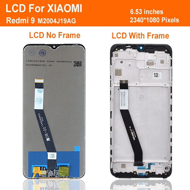 Ensemble Ã©cran tactile LCD, 6.53 pouces, pour Xiaomi Redmi 9 M2004J19G M2004J19C, original n° 4