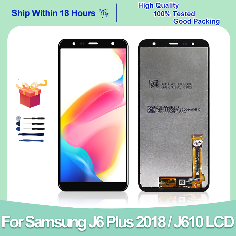 Ã‰cran tactile LCD de remplacement, 6.0 pouces, pour Samsung Galaxy J610 J6 + J6 Plus 2018 J415 J4 Plus n° 1