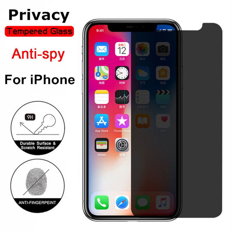 Protecteur d'Ã©cran anti-espion pour iPhone, verre de confidentialitÃ© pour iPhone 12, 11, 7 Pro Max, Mini, X, Poly, XS, SE, 8, 5, 6 S Max Plus, 9H, Guatemala n° 2