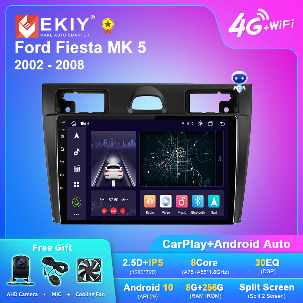 EKIY autoradio X7 Android 2002 lecteur multimÃ©dia Audio/vidÃ©o sans 2din stÃ©rÃ©o pour voiture Ford Fiesta Mk VI 5 Mk5 2008 â€“ 10.0 n° 1