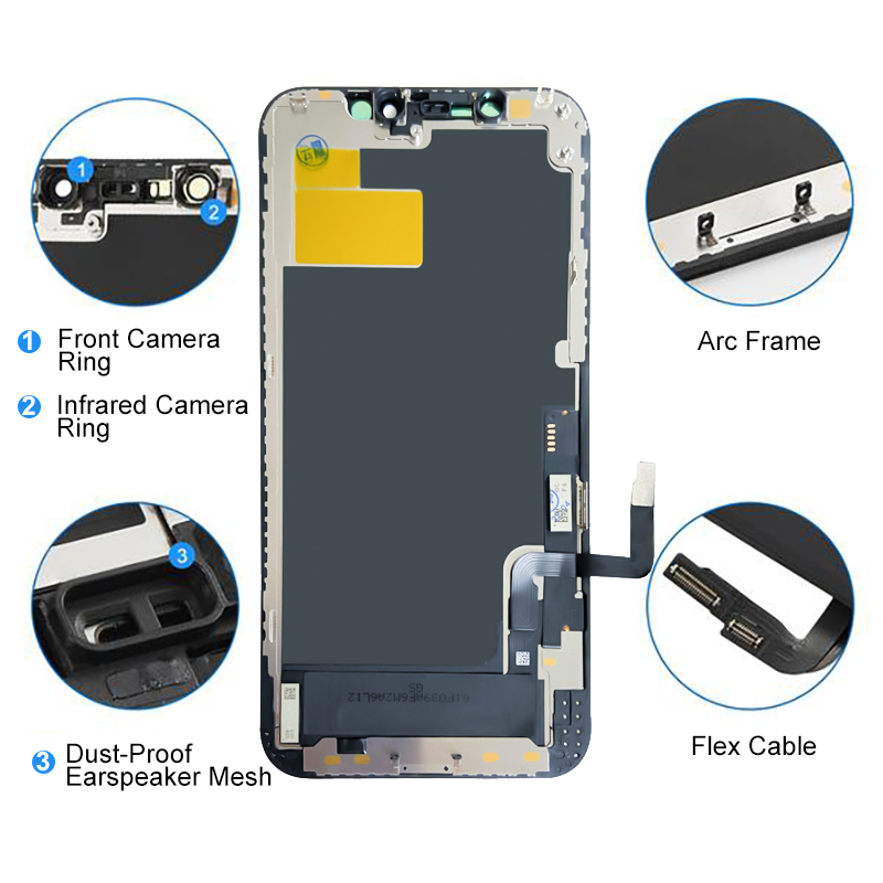 Ensemble Ã©cran tactile LCD 3D, Incell, pour iPhone 11, 12 Pro Max, 100% testÃ© n° 4