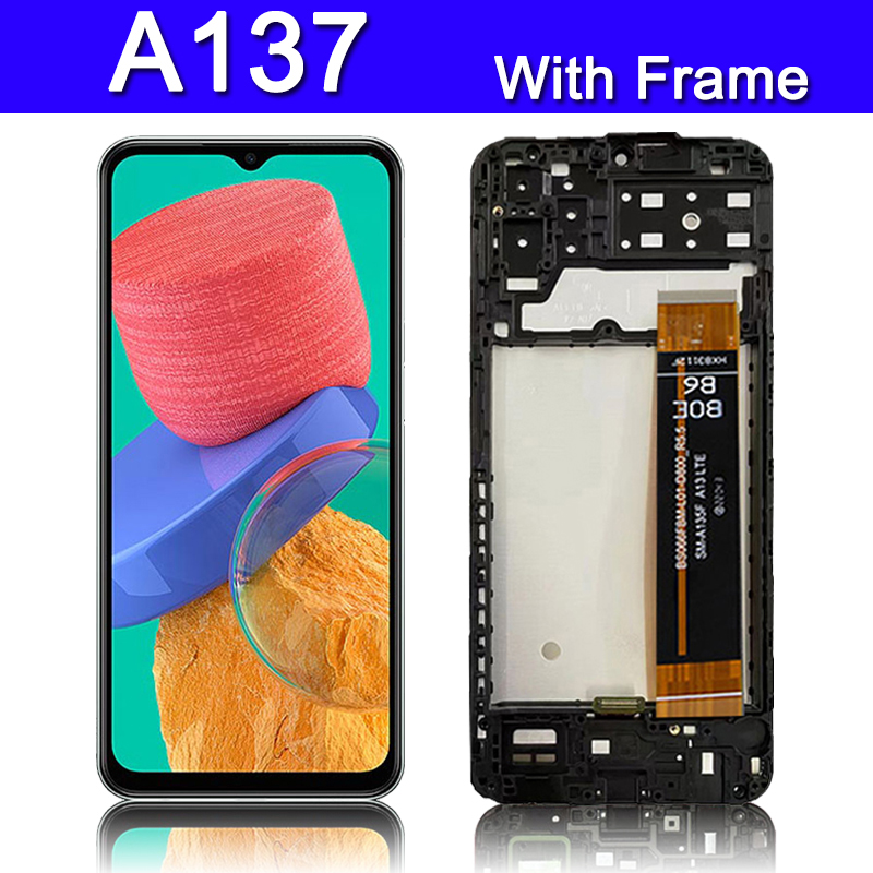 PiÃ¨ces de rechange de HÃ©bergements eur d'Ã©cran tactile d'affichage Ã  cristaux liquides, Samsung Galaxy A13, A135F, A136U, A137F, Original n° 6