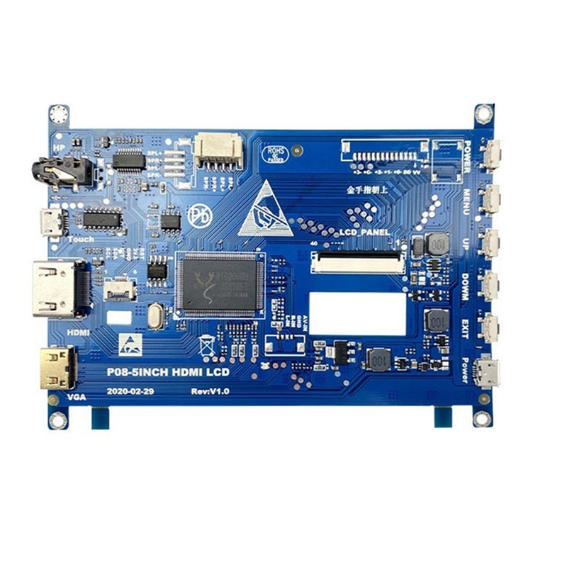 Support de carte de pilote d'affichage Ã  Ã©cran LCD, moniteur tactile LCD, carte de pilote pour Raspberry Pi, 800x480, 5 pouces n° 4