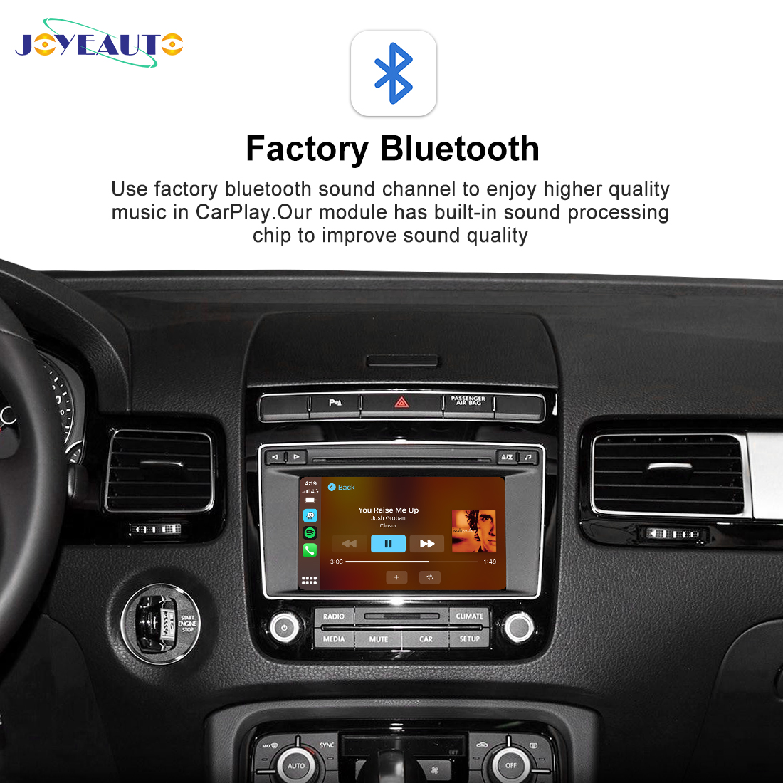 JoyeAuto-Adaptateur Apple CarPlay sans fil pour Volkswagen Touareg, interface de lecture de voiture, mise à niveau automatique Android, 6.5 , RCD550, 2010-2017 n° 2