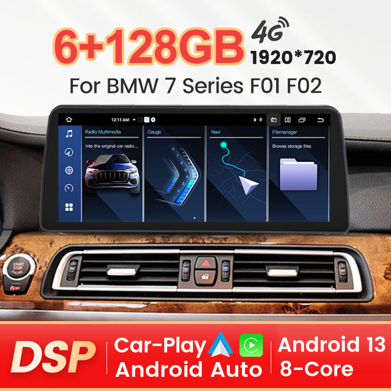 Autoradio Android 13, Navigation GPS, DSP, Sans Fil, Lecteur de Limitation, pour Voiture BMW F01, F02, SÃ©rie 7, 2009, 2010, 2011 - 2015 n° 1