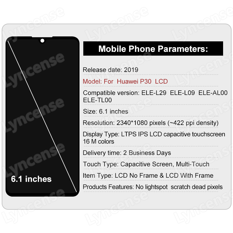 OLED d'origine pour Huawei P30 Ã©cran LCD ELE-L29 ELE-L09 ELE-L04 LCD Ã©cran tactile HÃ©bergements eur P30 affichage assemblage remplacement n° 2