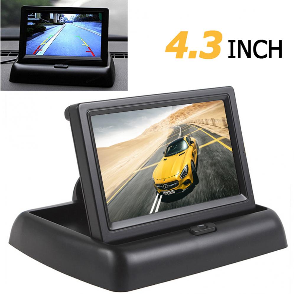 Bileeko-Mini moniteur de voiture avec camÃ©ra de recul, pliable, 4.3 pouces TFT LCD, systÃ¨me de stationnement en marche arriÃ¨re pour vÃ©hicule n° 2