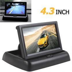 Bileeko-Mini moniteur de voiture avec camÃ©ra de recul, pliable, 4.3 pouces TFT LCD, systÃ¨me de stationnement en marche arriÃ¨re pour vÃ©hicule small picture n° 2