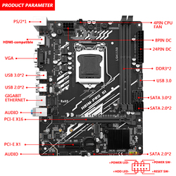 MACHINIST H81 Carte mÃ¨re LGA 1150 NGFF M.2 Slot Support i3 i5 i7/Xeon E3 V3 Processeur DDR3 RAM H81M-PRO l's Carte mÃ¨re small picture n° 6