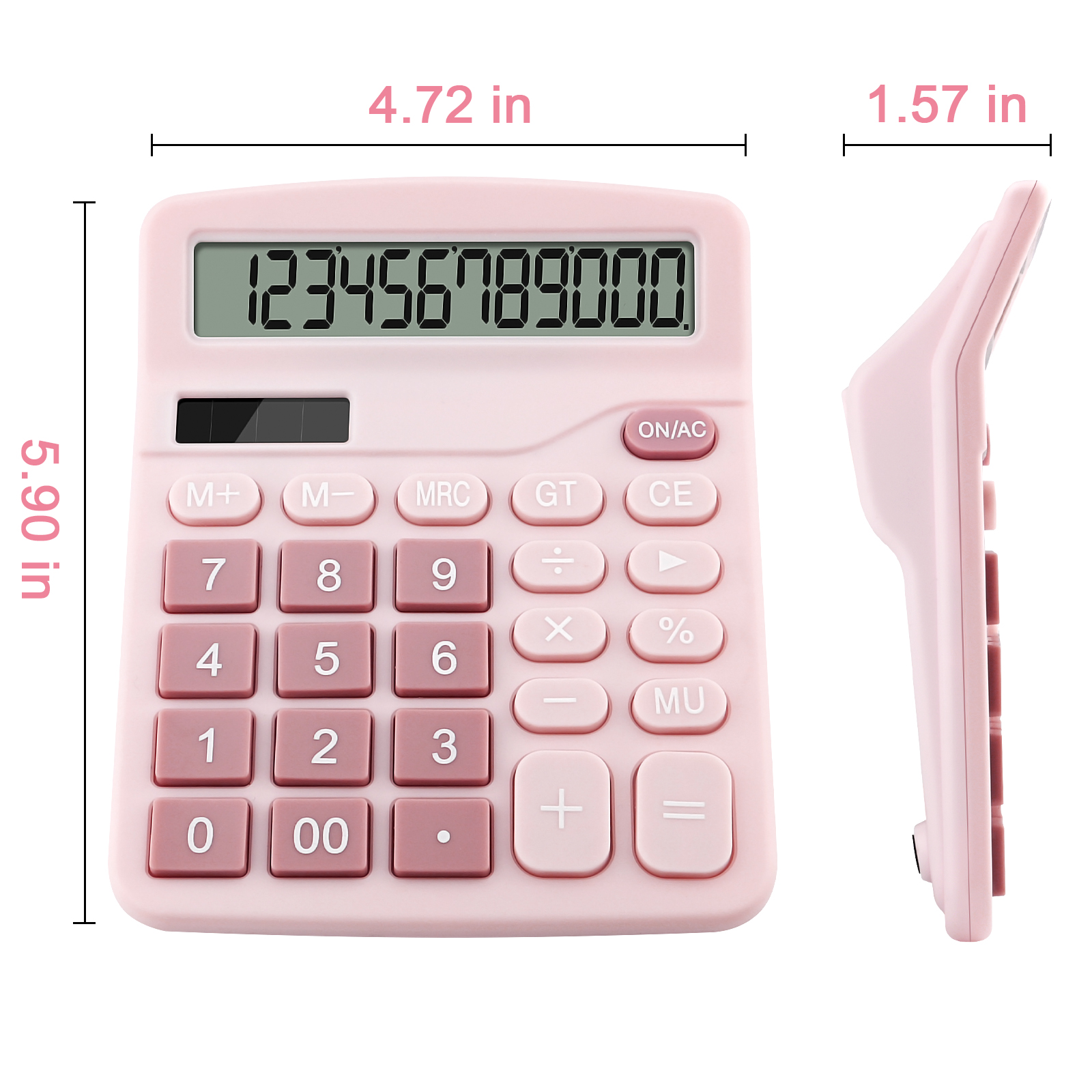 Calculatrice de bureau avec grand Ã©cran LCD, 12 chiffres, batterie solaire, alimentation des touristes, maison, bureau de base, cadeau pour enfant, fournitures scolaires, papeterie n° 6