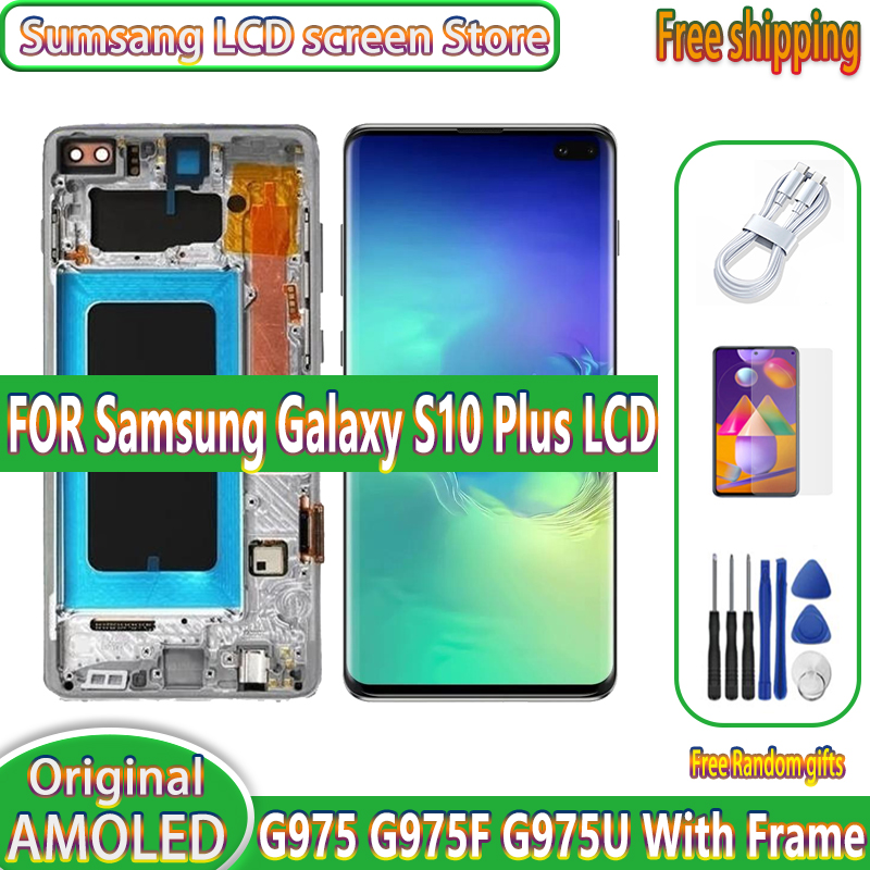 Ensemble Ã©cran tactile LCD avec chÃ¢ssis, pour Samsung Galaxy S10 Plus G975F G975, original n° 1