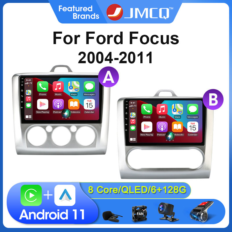 Lecteur vidÃ©o de limitation d'autoradio Android 11, 2Din, 4G, navigation, unitÃ© principale Carplay pour Ford Focus 2, 3, Mk2, MK3, 2004-2011 n° 1