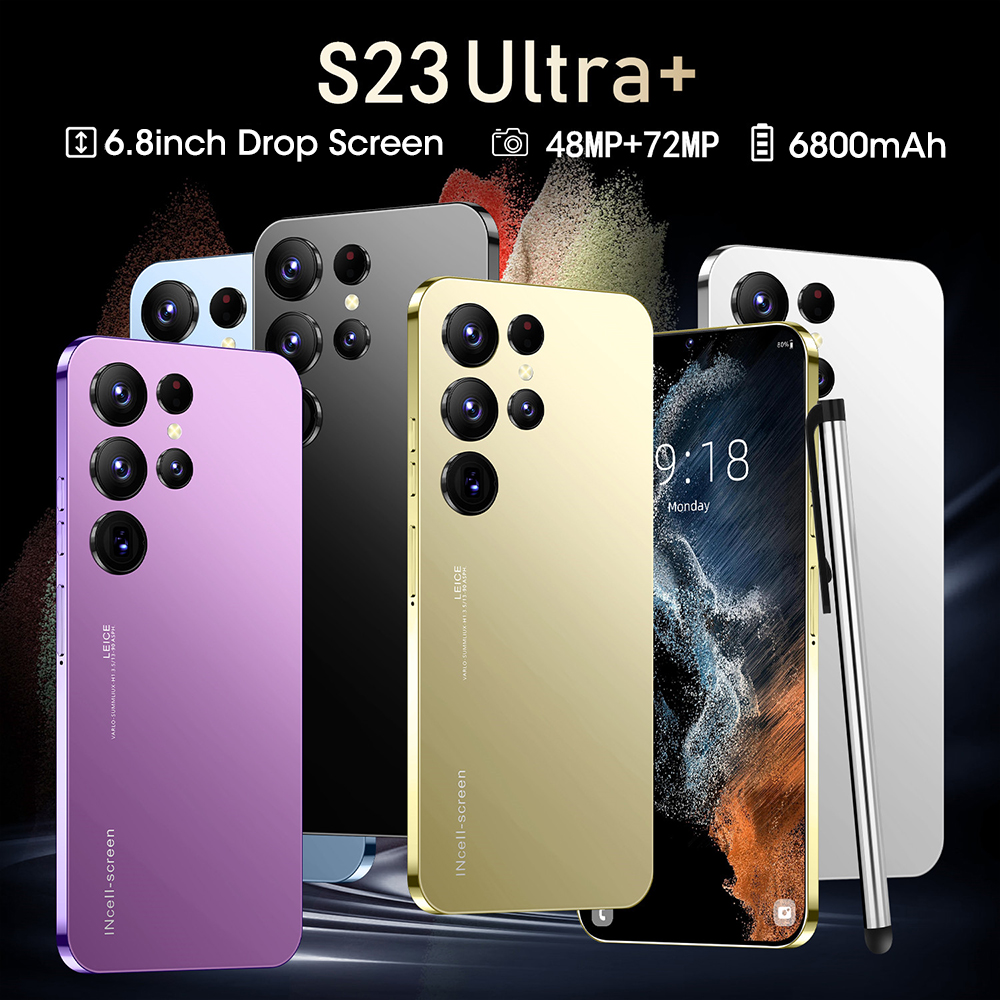 Smartphone S23 Ultra débloqué, téléphone portable, écran HD 6.8, téléphone portable d'origine, 16G + 1T, 5G, touristes, SIM, Android, 72MP, 7800mAh, matin n° 2
