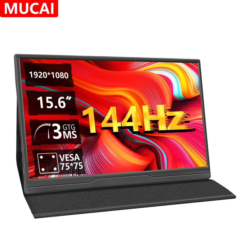 MUCAL-Moniteur portable FHD IPS pour ordinateur portable, Ã©cran de jeu de voyage, commutateur de tÃ©lÃ©phone, PS4, PS5, XBOX, MacPle, 15.6 pouces, 144Hz, 1920x1080 n° 1