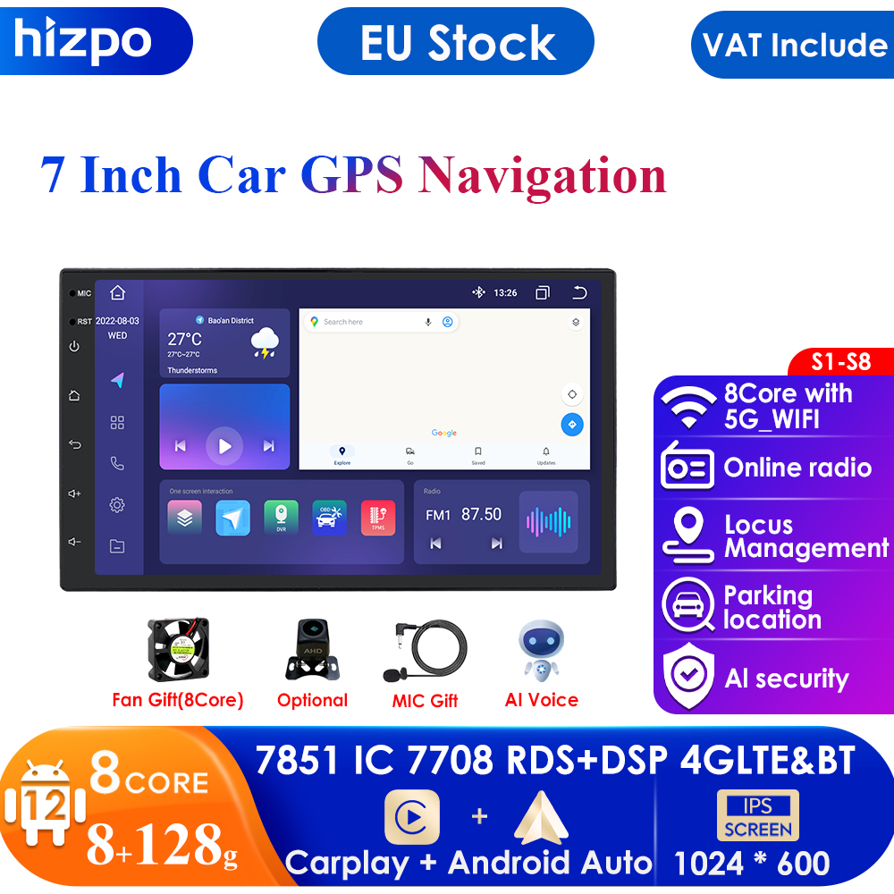 Autoradio 7 HD 2 Din, lecteur multimÃ©dia, Ã©cran tactile, Auto Audio, Carplay stÃ©rÃ©o, MP5, Bluetooth, USB, sortie vidÃ©o, camÃ©ra n° 1