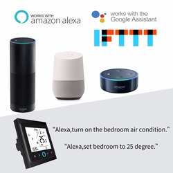 ContrÃ´leur de tempÃ©rature Ã  Ã©cran tactile LCD, thermostat WiFi, rÃ©troÃ©clairage pour chauffage Ã©lectrique, nous-mÃªmes avec Alexa, Google Home, 16A small picture n° 3