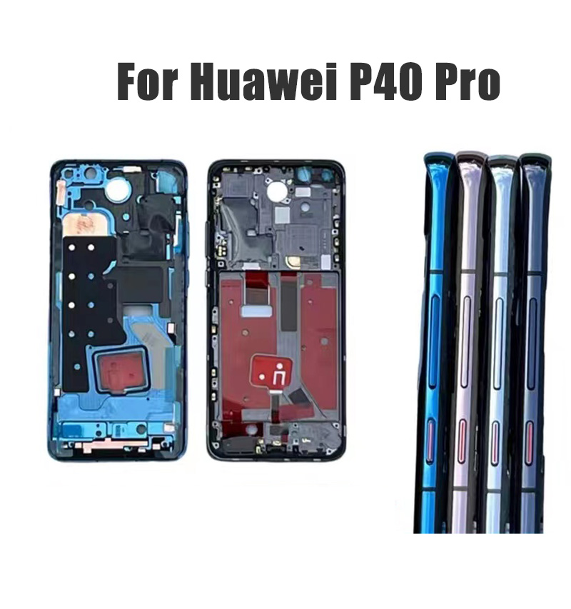 RÃ©paration de cadre central d'origine pour Huawei P40 Pro P40Pro + Plus, remplacement du support de plaque d'affichage LCD, boÃ®tier de lunette, coque de chÃ¢ssis n° 3