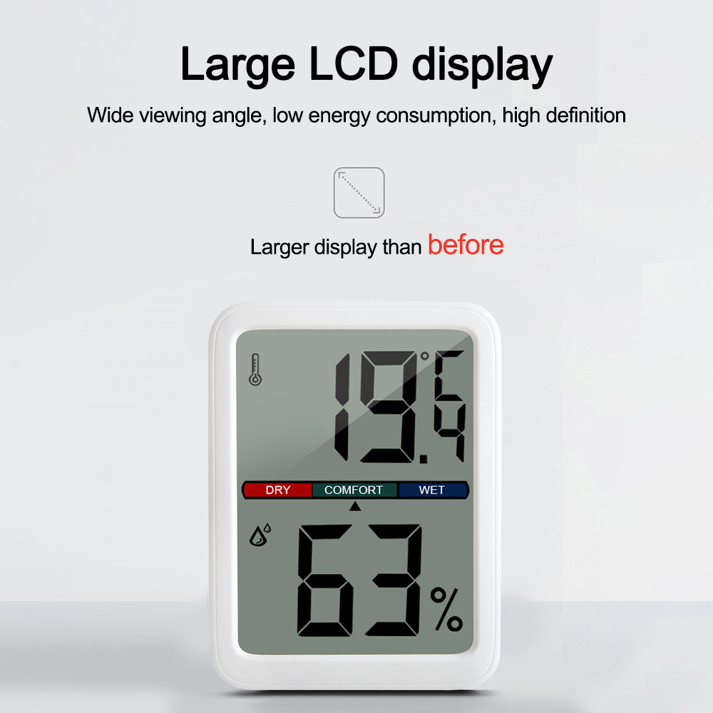 6046B Accueil LCD NumÃ©rique Ã‰lectronique Horloge TempÃ©rature et HumiditÃ© MÃ¨tre Grand Ã‰cran Haute PrÃ©cision ThermomÃ¨tre HygromÃ¨tre n° 3