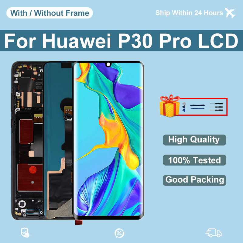 Numériseur d'écran tactile d'affichage à cristaux liquides pour Huawei P30 Pro, pièces de rechange d'affichage à VOG-L04 VOG-L29 de 6.47 pouces n° 1