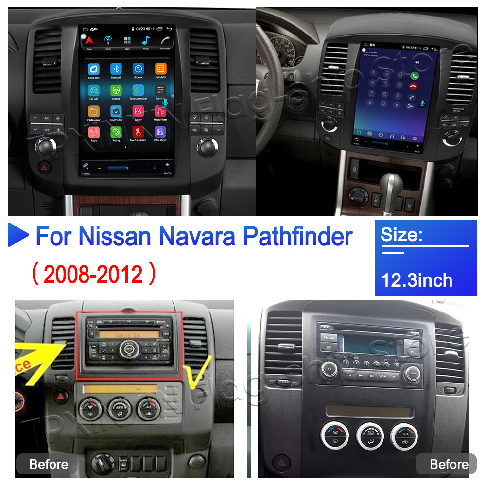 Autoradio Android 11, Navigation GPS, StÃ©rÃ©o Carplay, 8 Go, 2008 Go, Limitation de l'Ã‰cran, Lecteur pour Nissan Navara, Atofinder 2012-128 n° 3