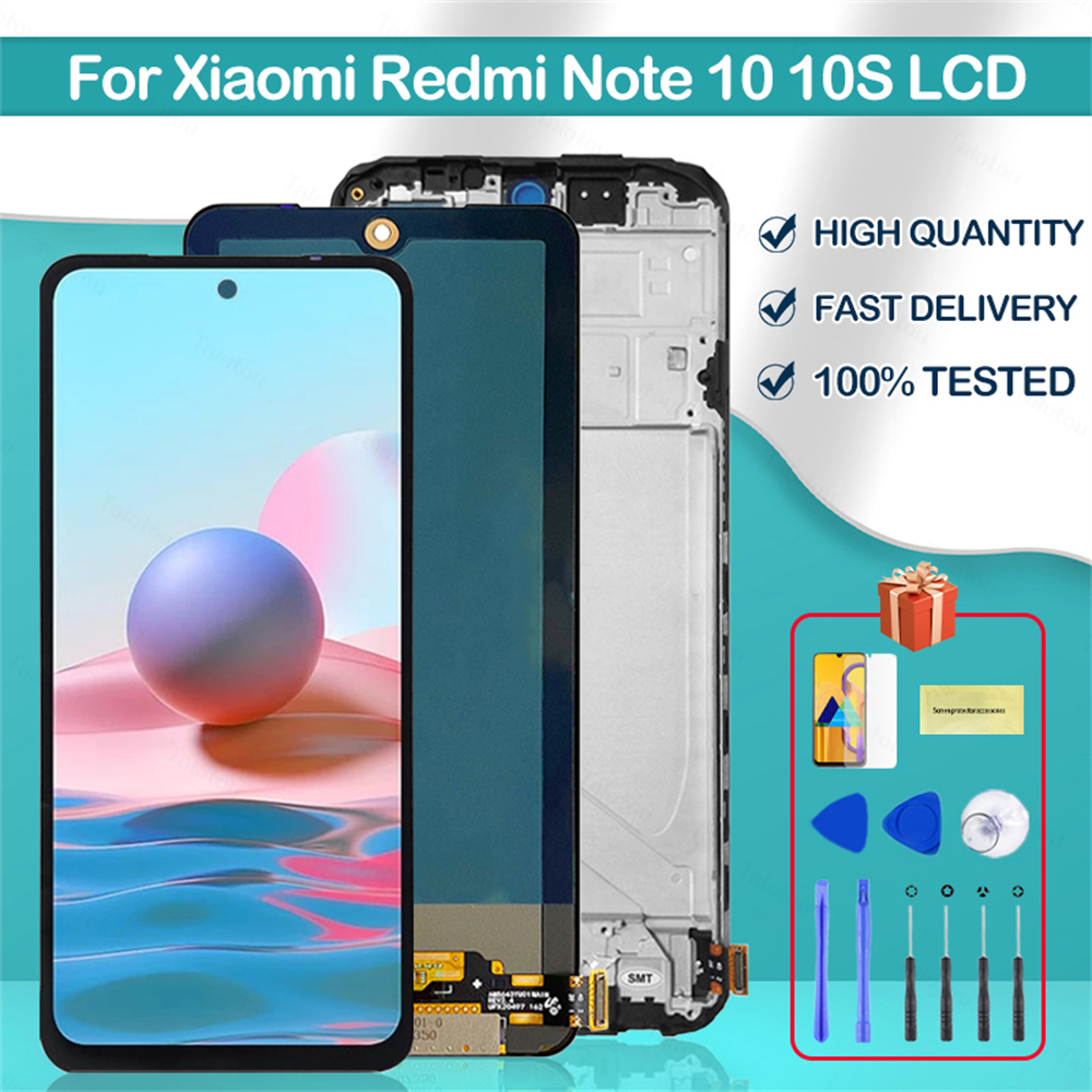 Ensemble Ã©cran tactile LCD AMOLED de remplacement, 6.43 pouces, avec chÃ¢ssis, pour Xiaomi Redmi Note 10, 10S, 4G, M2101K7AI, M2101K7AG n° 1