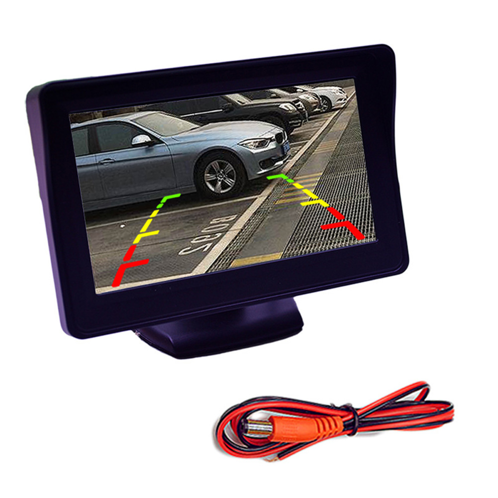 Moniteur de voiture HD Ã  Ã©cran numÃ©rique TFT LCD, entrÃ©e bidirectionnelle, moniteur pare-soleil, Ã©cran de recul universel, 4.3 pouces n° 6