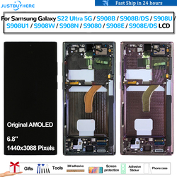 Ensemble écran tactile lcd AMOLED, pour Samsung Galaxy S22 Ultra 5G S908B S908B/DS S908U, Original small picture n° 1