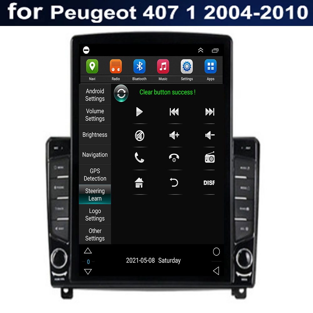 Autoradio Android 12, Navigation GPS, Carplay, DSP, CamÃ©ra, RDS, Lecteur VidÃ©o StÃ©rÃ©o, 2 DIN, pour Voiture KIT 407 1 (2004-2010) n° 5