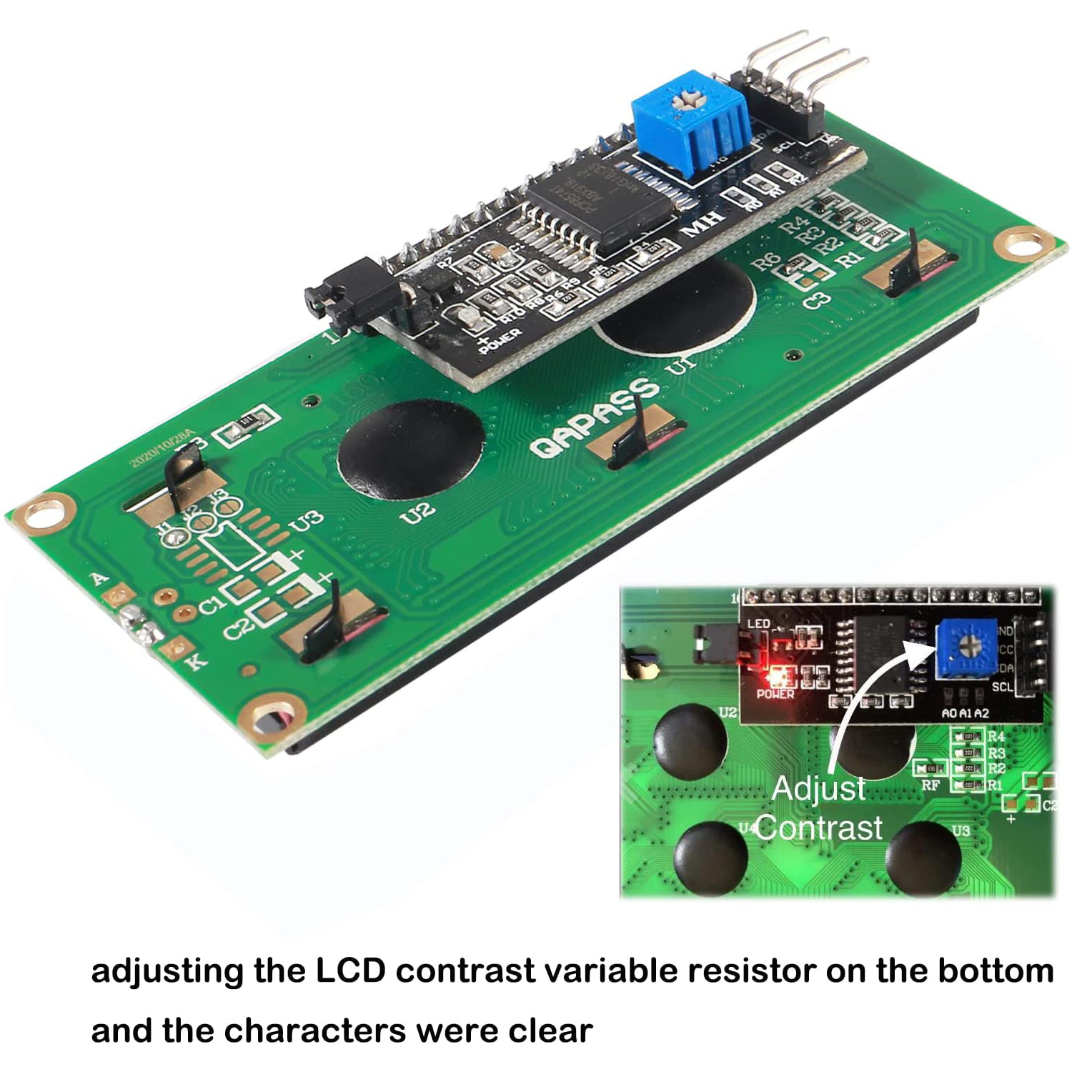 Hosp2004-Moniteur d'affichage LCD pour Ardu37, Ã©cran rÃ©tro4.2 bleu et vert, IIC, I2C, 2004, 20tage, 5V Rick, 2004 n° 4