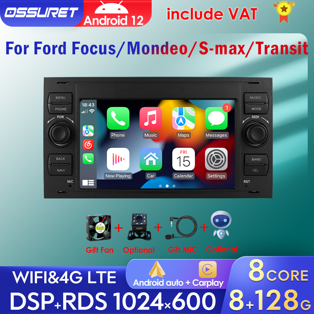 Lecteur de limitation d'autoradio Android pour Ford, Kuga Mondeo, ATIC Focus, allergique C, S Max, GPS, Carplay, Auto, 7862 n° 1