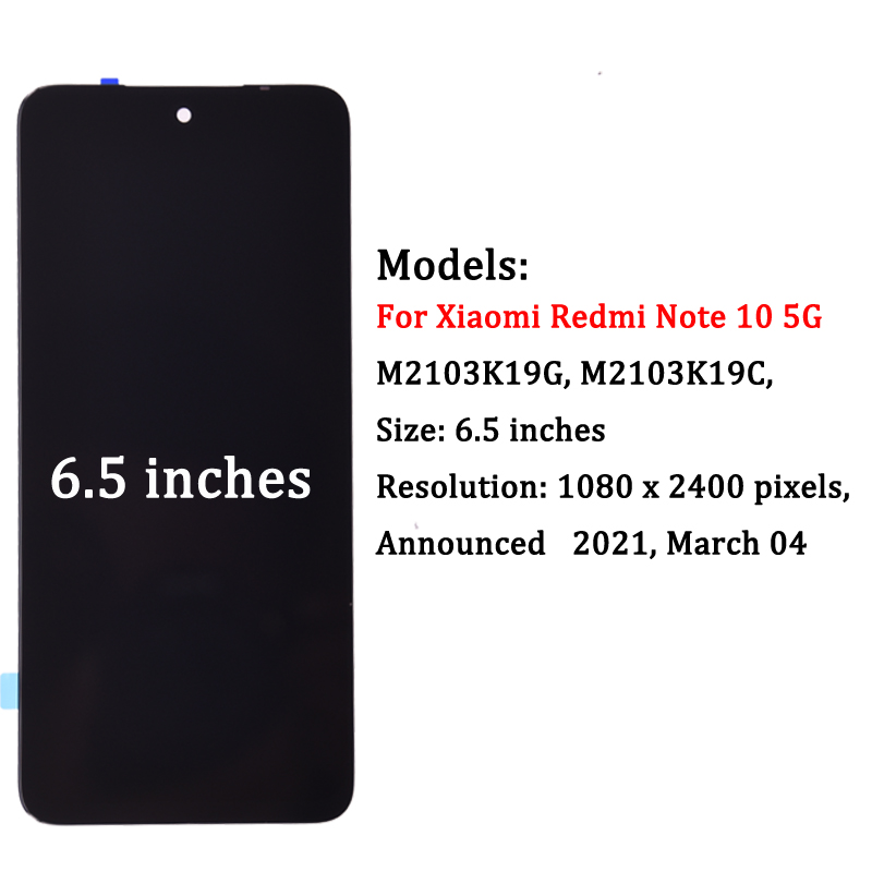 Ensemble écran tactile LCD, 6.5 original, pour Xiaomi Redmi Note 10 5G, M2103K19G, pour Xiaomi POCO M3 Pro 5G n° 2