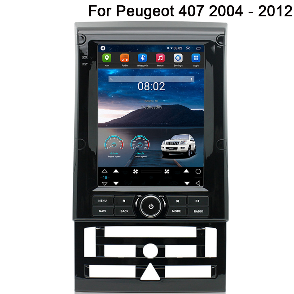 Autoradio avec Navigation GPS et Grand Ã‰cran Vertical, Lecteur DVD, Carplay, StÃ©rÃ©o, UnitÃ© Centrale pour Voiture KIT 407, 2006-2012 n° 1