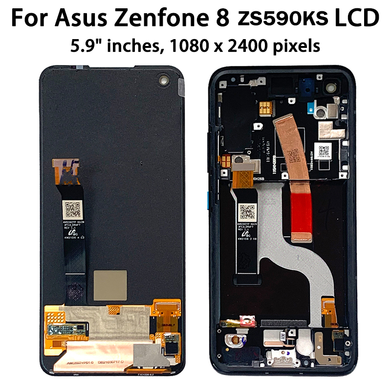 AMOLED d'origine pour Bali Zenfone 8 ZS590KS-2A007EU I006D LCD Ã©cran tactile HÃ©bergements eur pour Zenfone 8z cadre LCD 5.9 n° 5