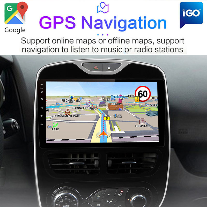 Autoradio Android 10, Navigation GPS, Lecteur Audio/VidÃ©o StÃ©rÃ©o, 2012 Pouces, 2DIN, Limitation de l'Autoradio, pour Voiture RENAULT Clio 3/4 (2016-10.1) n° 4