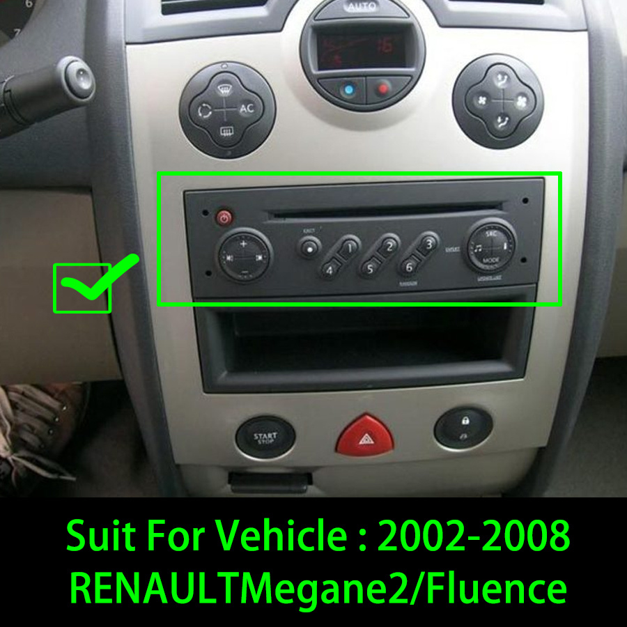 Panneau de commande de style OEM pour écran Android, Renault Megane 2 2002-2008, Renault Fluence, lecteur vidéo de voiture Plug to Play n° 3