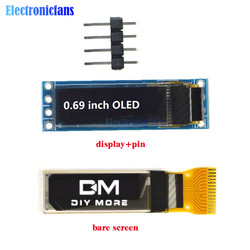 Carte de commande d'Ã©cran LCD avec broche pour Ardu37, Ã©cran OLED blanc, technologie, interface IIC, 0.69 pouces, 96x16, 3-5.5V small picture n° 1