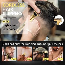 Tondeuse Ã  Cheveux Professionnels avec Ã‰cran LCD et Lame en T, PiÃ¨ces RÃ©sistantes Ã  l'ArriÃ¨re, Zone sans Fil small picture n° 2