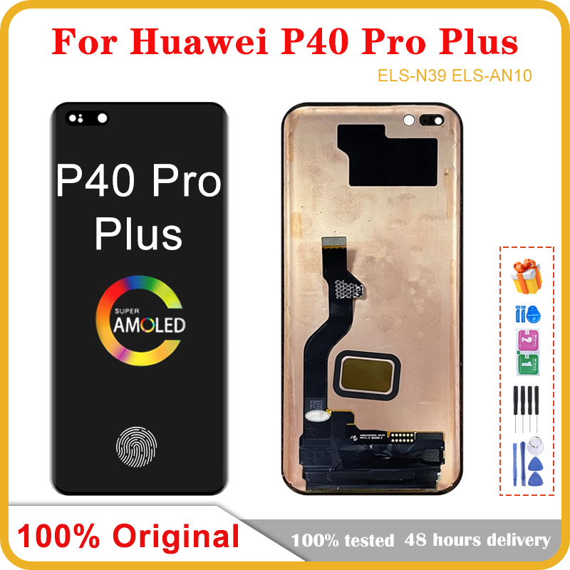 6.58 en effet Original pour Huawei P40 Pro Plus LCD ELS-N39 ELS-AN10 Affichage avec Cadre Écran Tactile Digitizer Pièces De Rechange n° 1