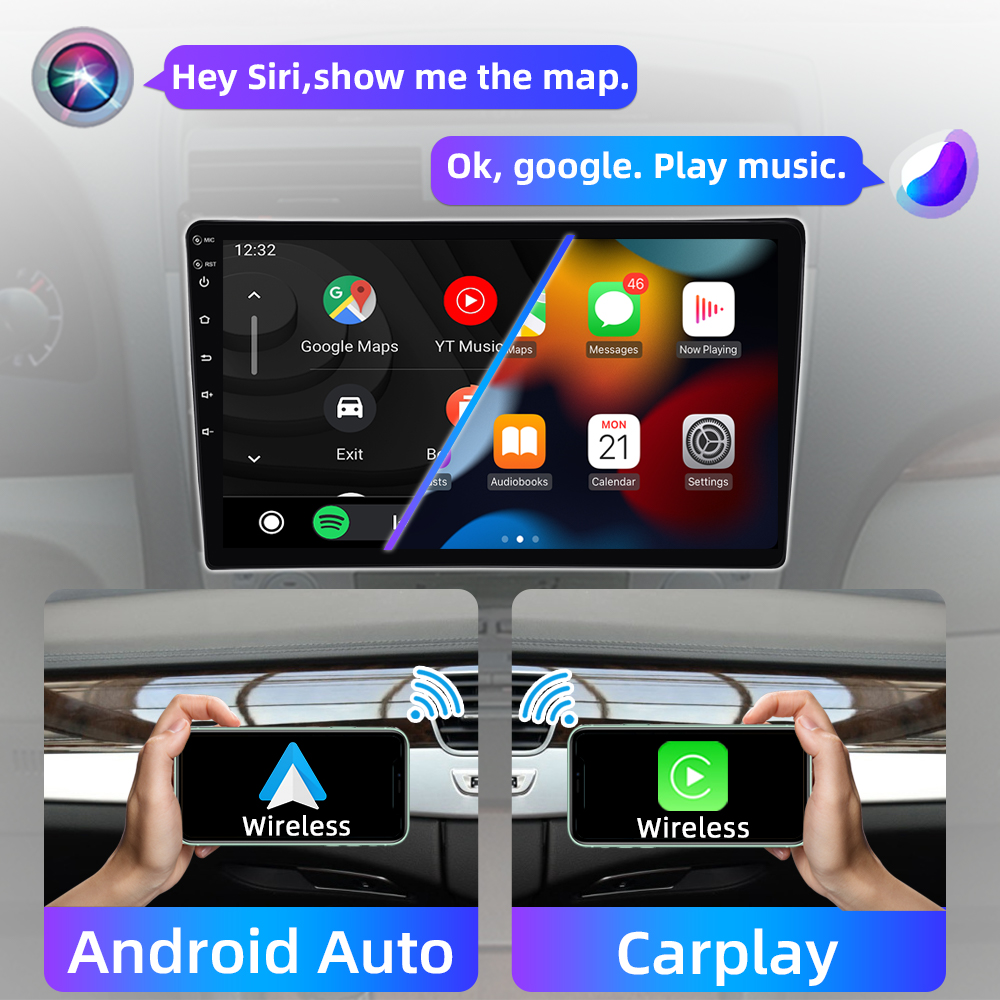 Autoradio et lecteur vidÃ©o QLED 9 , Android 10, Carplay, navigation GPS, camÃ©ra 2 DIN, unitÃ© principale, pour voiture Ford Fi.C. (2009-2017) n° 3