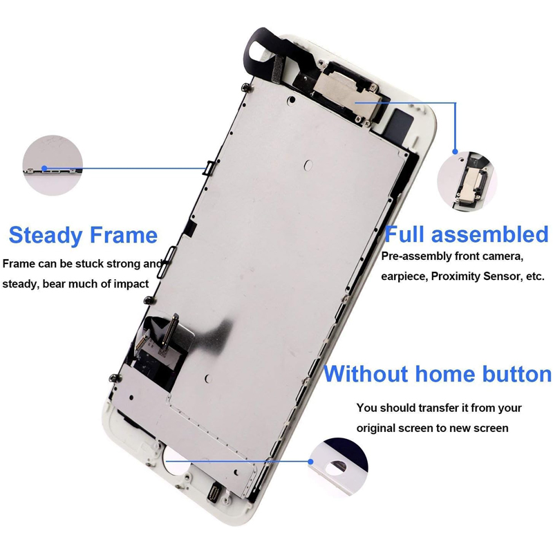 Ensemble complet d'Ã©cran LCD de remplacement avec camÃ©ra avant et rÃ©cepteur de tÃ©lÃ©phone, pour iPhone 7 8 Plus 6s 6plus 6splus n° 5