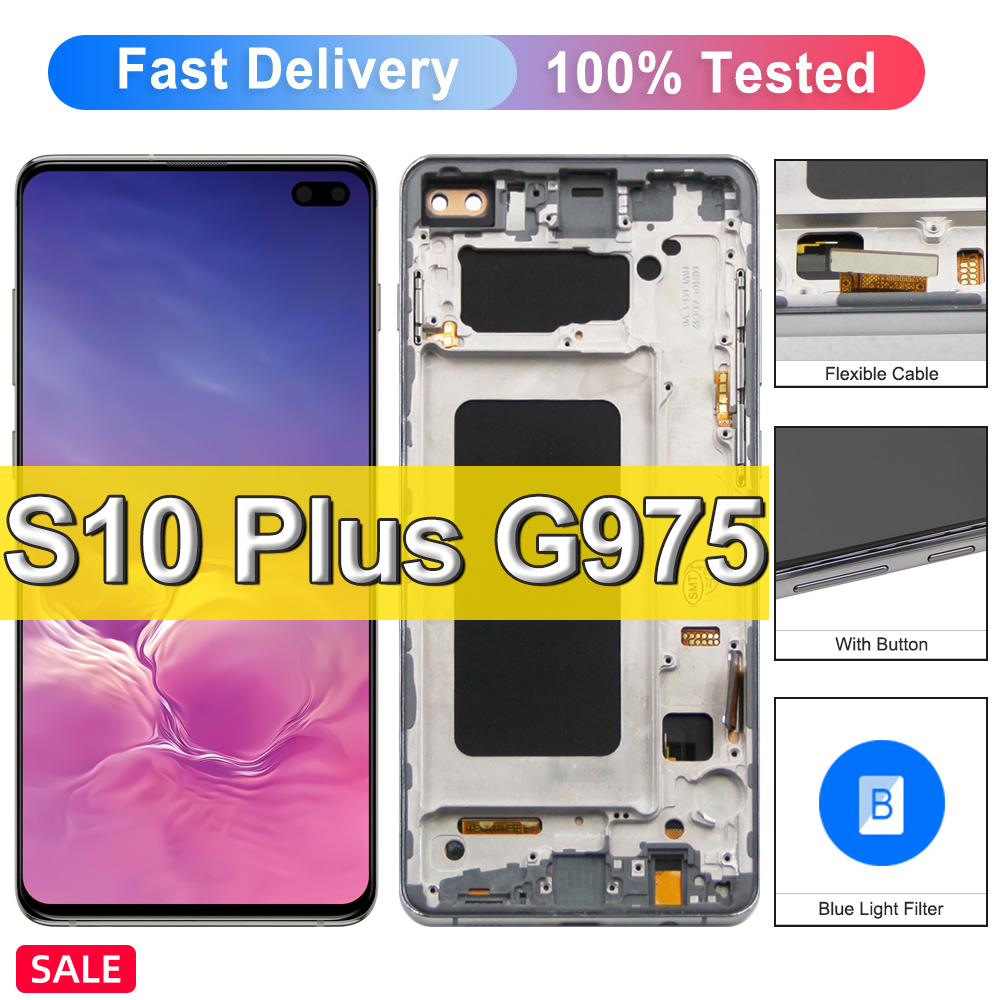 Ã‰cran tactile LCD TFT avec chÃ¢ssis, pour Samsung Galaxy S10 Plus/S10 + G975F n° 1