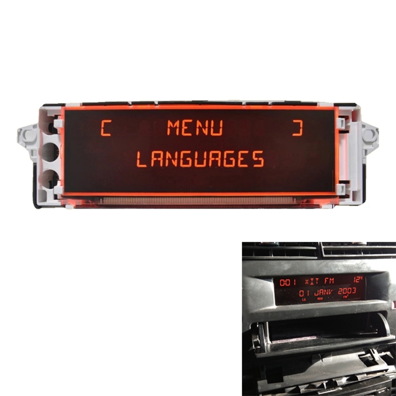 Moniteur Rouge de Voiture avec Support USB Mx, Affichage 12 Broches, pour KIT 307 207 308 408 3008, Cristaux en C4 C5 n° 1