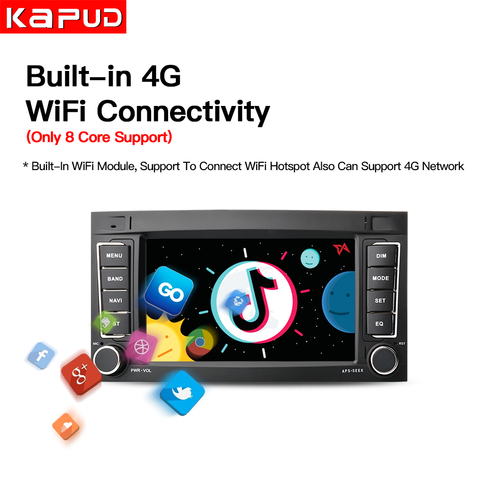 Kapud-Autoradio Android 7, Navigation GPS, DSP, 4G, CarPlay, avec Commandes au Volant, pour Voiture VW Touareg (2004-2011), Transporter T5 Multivan n° 2