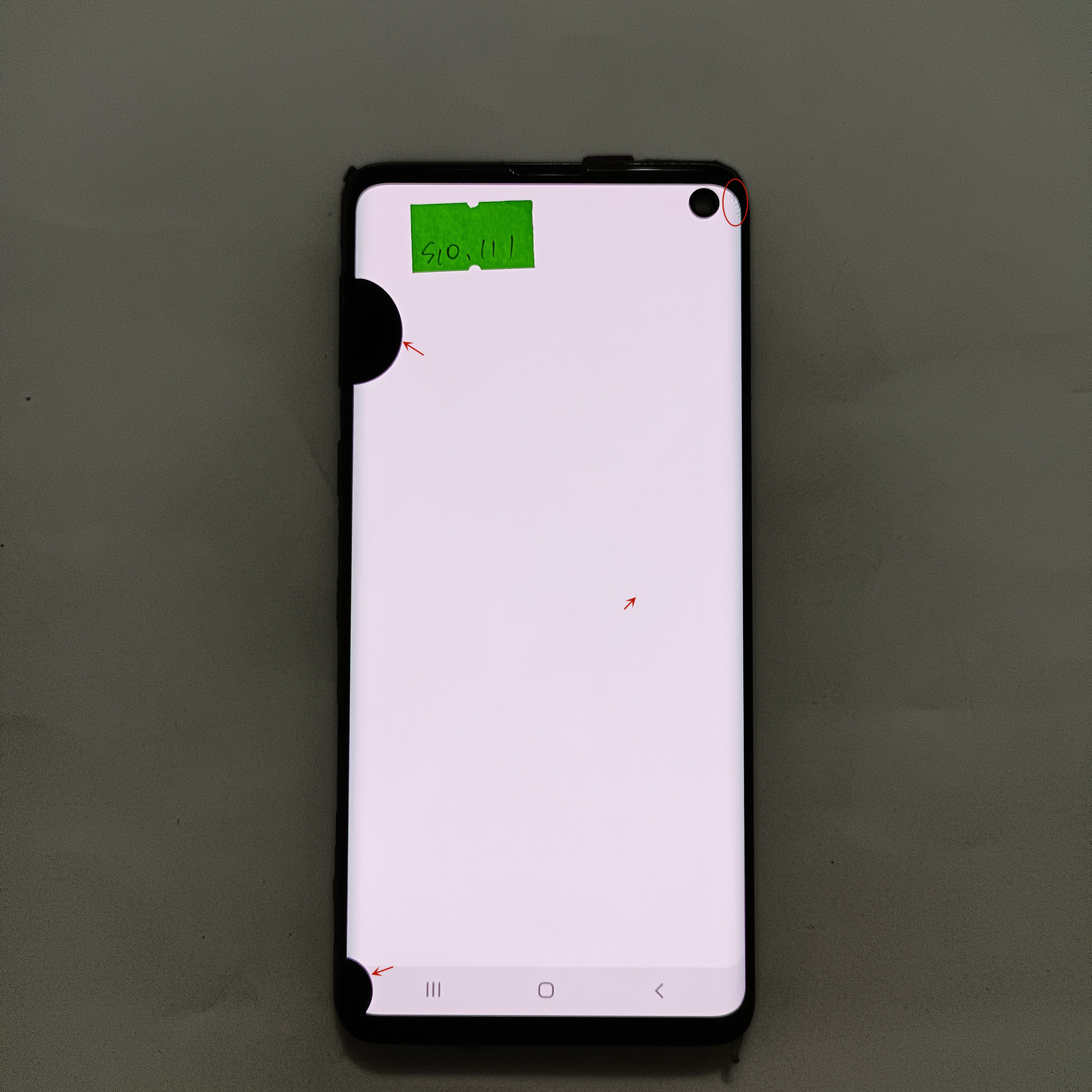 Ã‰cran LCD 6.1 en effet dÃ©faut pour SAMSUNG Galaxy S10 G973 G973F/DS G973U SM-G9730 LCD tactile HÃ©bergements eur assemblÃ©e avec points noirs n° 6